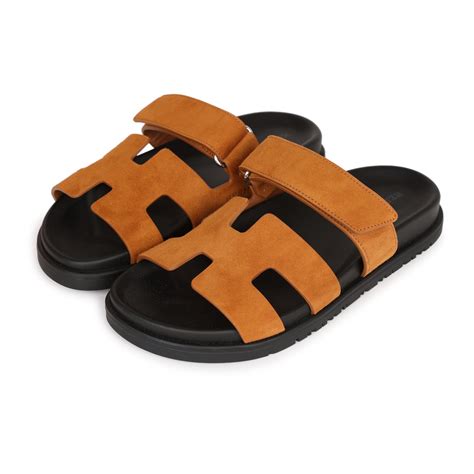 hermes brown sandals|hermes black chypre sandals.